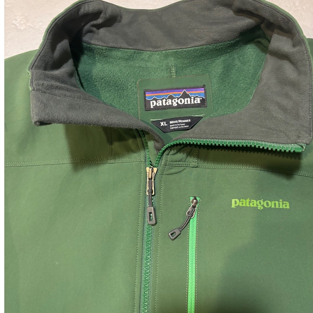 Patagonia Simple Guide Jacket Softshell Mens XL Green Fleece Lined Windproof - Picture 2 of 7